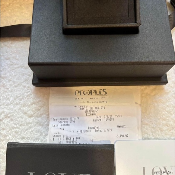 Vera Wang Pink Sapphire and Diamond Ring. Size 6.5 - Picture 2 of 7